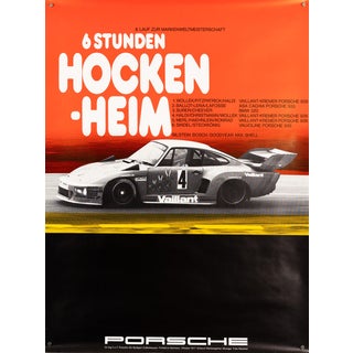 Porsche 6 Hours of Hockenheim Motorsport Poster by Erich Strenger, 1977 For Sale