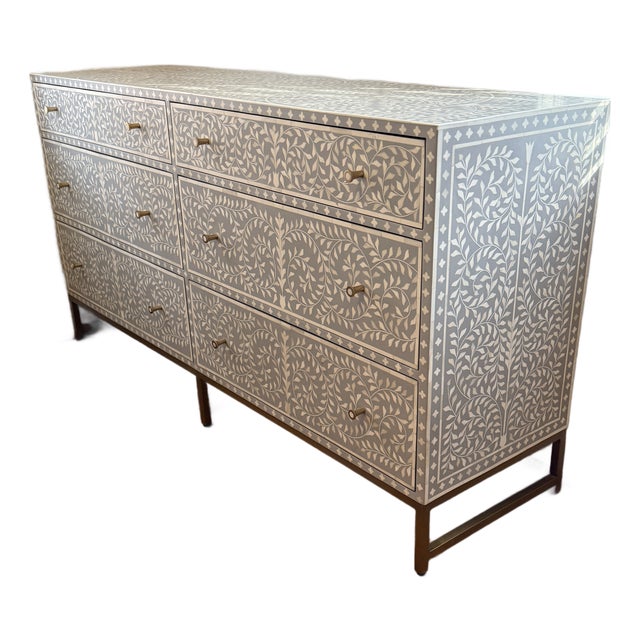 Anthropologie Scroll Vine Inlay Dresser For Sale
