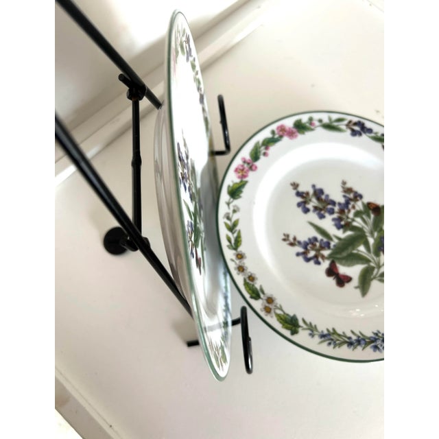 Royal Worcester 1990 Royal Worcester Herbs Sage Salad Plates- Set of 5 For Sale - Image 4 of 5