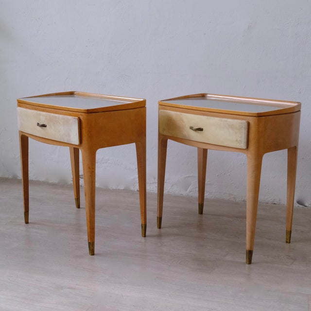 Bedside Tables attributed to Ass. Canturini Del Mobile-Paolo Buffa, Set of 2 For Sale - Image 3 of 18