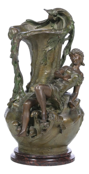 Bronze Vase by Virgile Morey