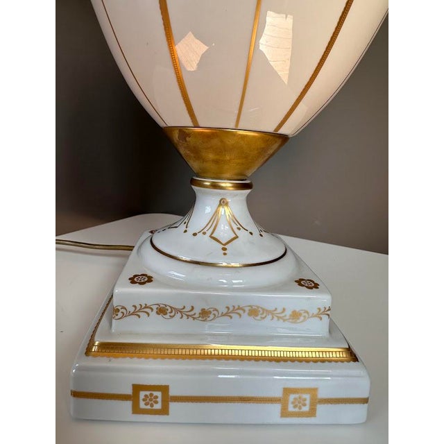 Porcelain Desk Lamp by Giulia Mangani, 1970s For Sale - Image 4 of 6
