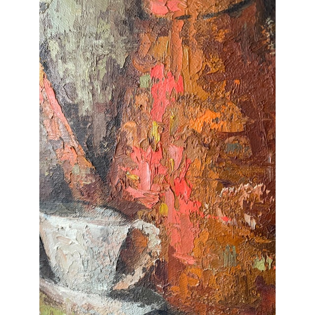 Mid 20th Century Abstract Textured Still Life Painting on Board, Framed ... - Folded Textured Still Life Art