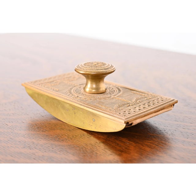 Tiffany Studios Tiffany Studios New York Adam Bronze Doré Rocker Blotter For Sale - Image 4 of 12