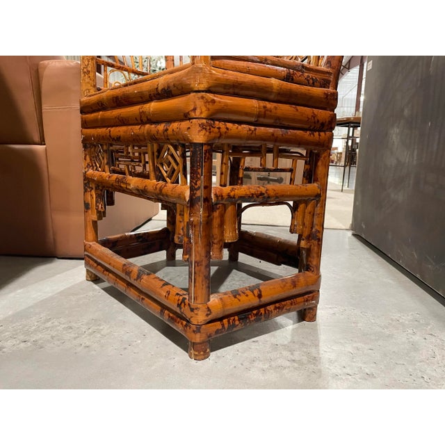 Vintage Rattan and Bamboo Brighton Pavilion Chair For Sale - Image 9 of 9