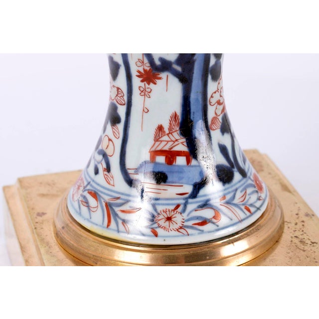Antique Imari Porcelain Lamps, Set of 2 For Sale - Image 5 of 12