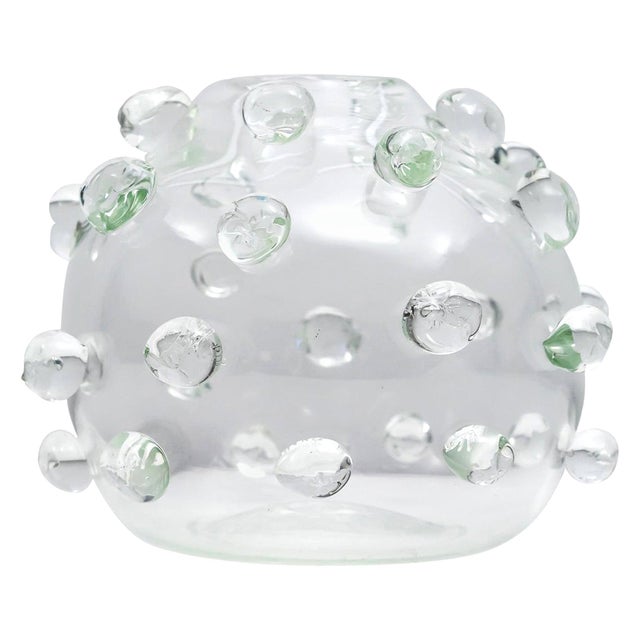 Glass Vase with Clear Optical Droplets by Luciano Gaspari for Salviati, 1962 For Sale - Image 11 of 11