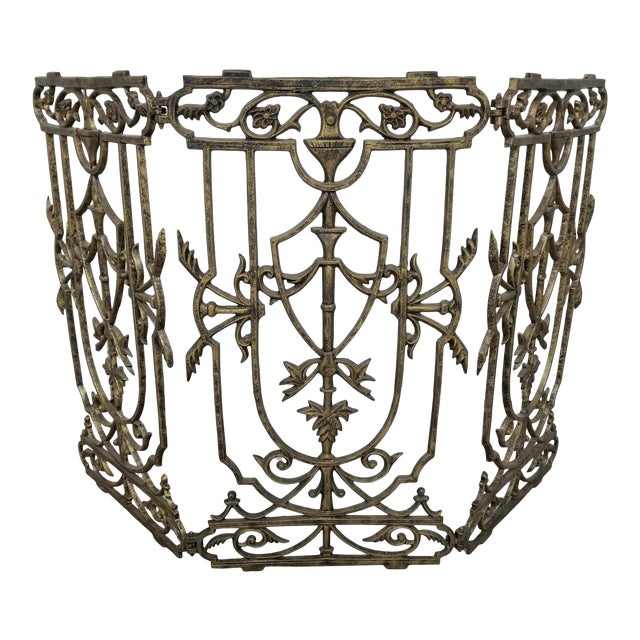 Antique Tri Fold Fireplace Screen Chairish