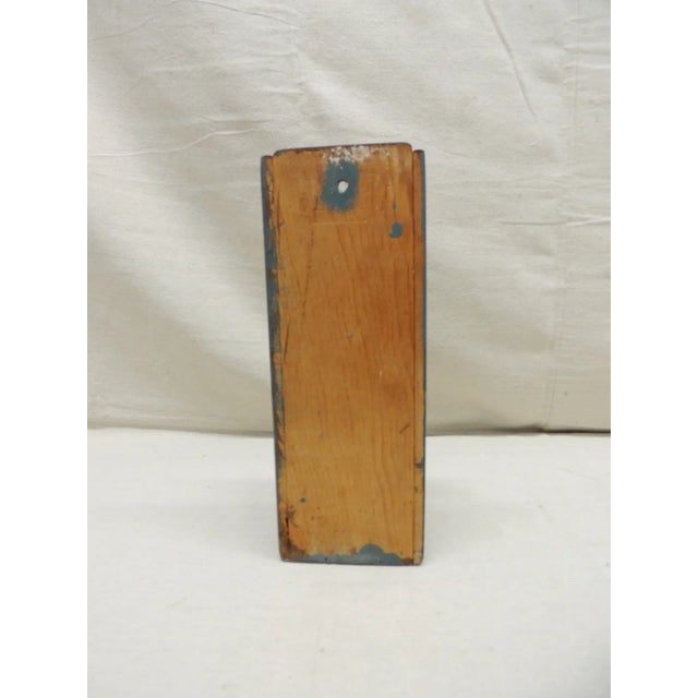 Vintage Hand-Painted Folk Art Style Wall Key Box or Match Box For Sale - Image 4 of 9