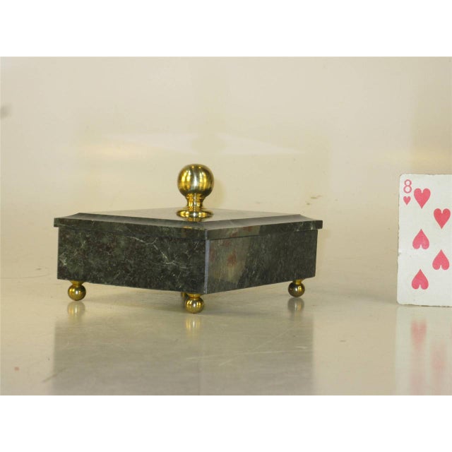 This product is a vintage green marble jewelry box specifically designed for keeping rings safe and organized. Handmade...