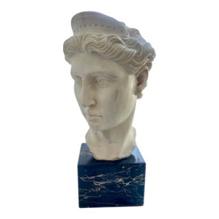 Classical Female Bust by A. Santini, Italy, Mid-20th Century For Sale