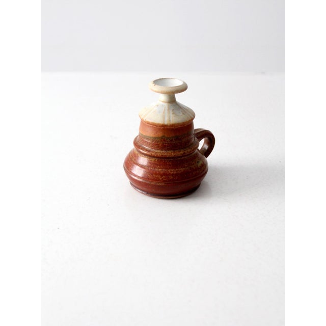 Mid-Century Modern Mid-Century Charles Piatt Studio Pottery Oil Lamp For Sale - Image 3 of 6