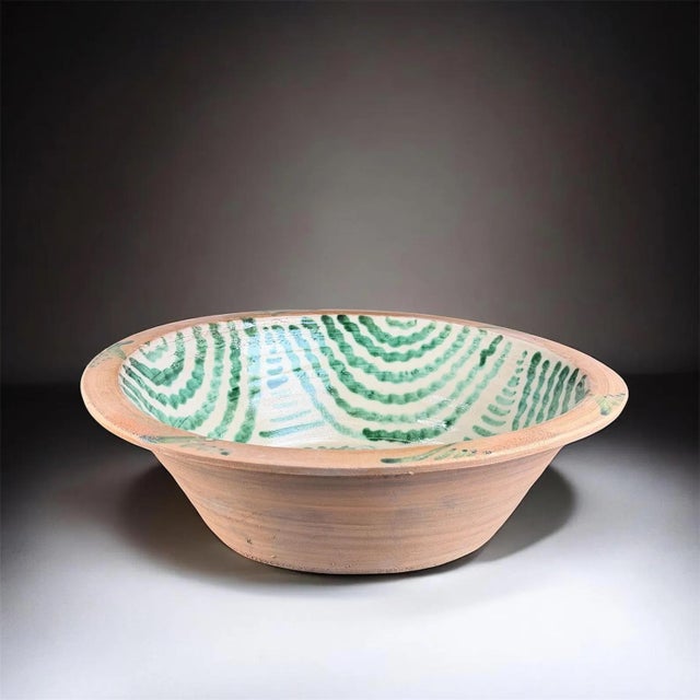 Large Spanish Fajalauza Ceramic Bowl from Lebrillo For Sale - Image 6 of 8