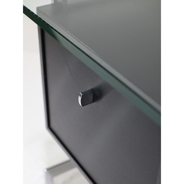 Desk in Black Wood and Chrome Glass by Preben Fabricius and Jørgen Kastholm for Kill International, Germany, 1960s For Sale - Image 9 of 18