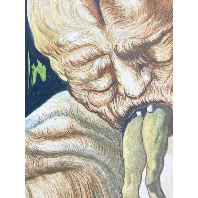 Salvador Dali, The Logician Devil from the Divine Comedy, 1960s, Woodcut For Sale - Image 4 of 12