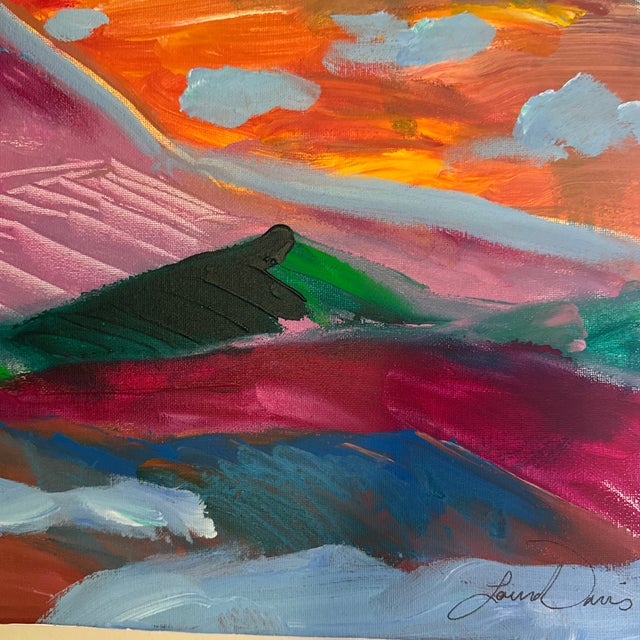 2020s Laura Davis (American [Nc], 21st C.) “When the Sun Goes Down,” Acrylic on Canvas For Sale - Image 5 of 9