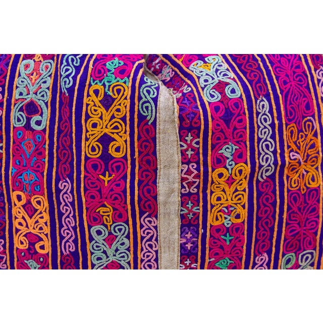 Meera Thar Silk Embroidered Antique Pillow For Sale In Los Angeles - Image 6 of 10
