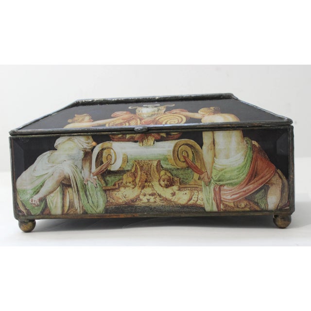Willan F Decoupaged Jewelry Box For Sale - Image 10 of 13