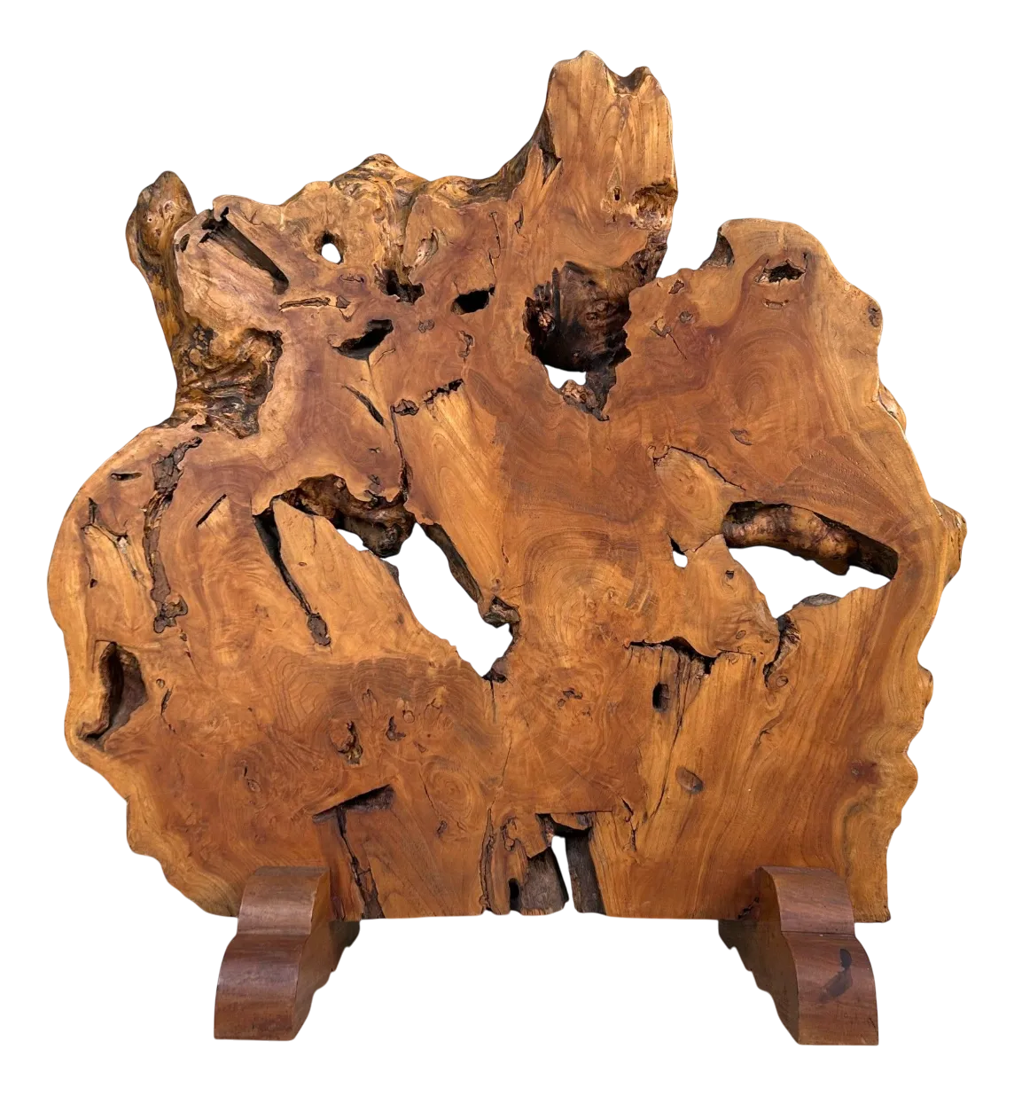 Japanese Keyaki Zelkova Root Wood Decoration, 1900s | Chairish