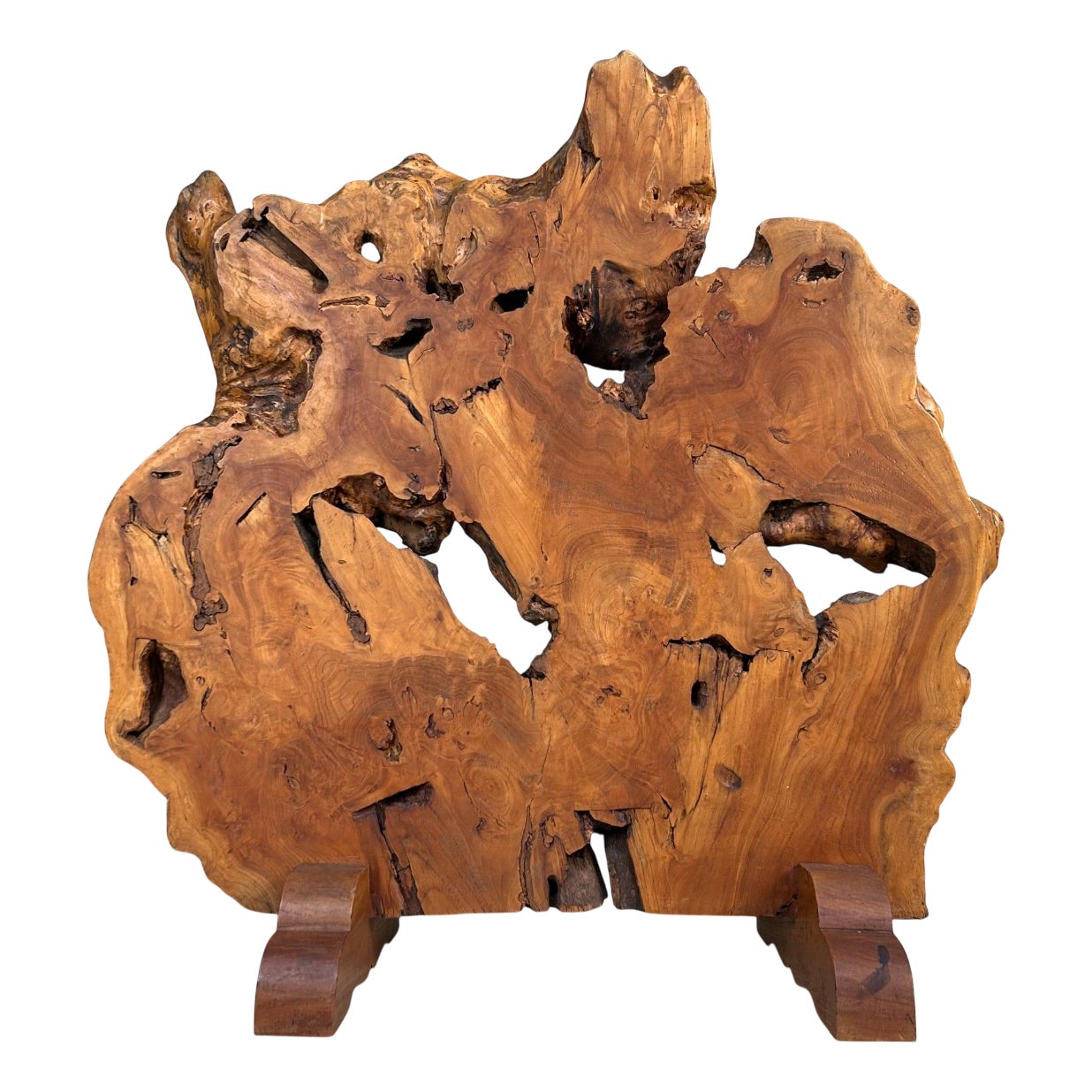 Japanese Keyaki Zelkova Root Wood Decoration, 1900s | Chairish