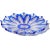 Modern Czech Republic Bohemian Caesar Blue Crystal Clear Decorative Flower Design Cut Glass Bowl Plate For Sale - Image 3 of 9