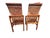 Henredon Campaign Oak Pair Armchairs For Sale In New York - Image 6 of 13