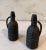 Vintage Demijohn metal salt and pepper shaker set in the shape of basket weave bottles. Each shaker has a screw top to add...
