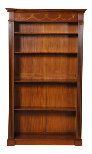 Traditional Inlaid Mahogany Bookcase