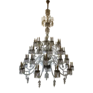 1990s Extra Large Crystal Chandelier With 144 Lights