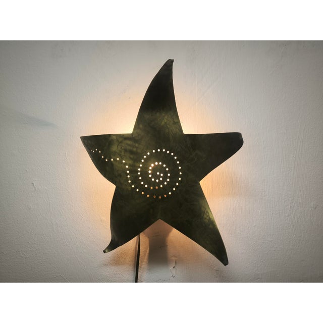 Star Wall Light in Brass, 1960s For Sale - Image 12 of 13