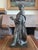 Black Antique 19th Century Bronze Statue Sculpture Medieval Figure Holding Scrolls For Sale - Image 8 of 18