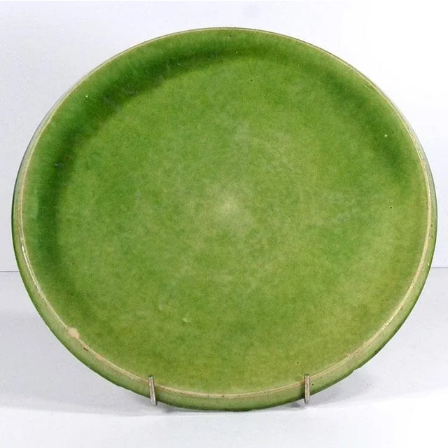 Danish Green Ceramic Dish by Herman A. Kähler (Hak), 1940s For Sale - Image 6 of 10