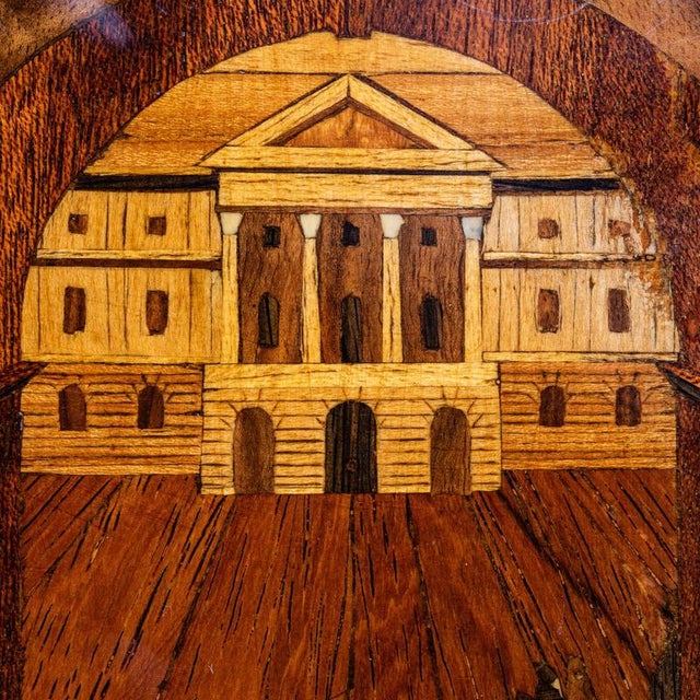 Wood Neoclassical Writing Desk with Marquetry, 1826 For Sale - Image 7 of 18
