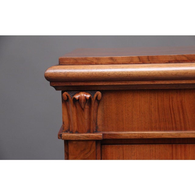 Regency Walnut Wellington Chest, 1830s For Sale - Image 9 of 15