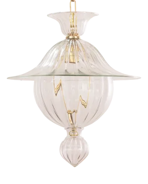 Handmade Murano Artistic Glass Lantern Pendant Lamp, 1990s