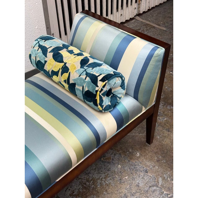 Coastal Bespoke Coastal Stripe Bench For Sale - Image 3 of 12
