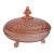 Pink Depression Glass 3 Footed Candy Dish With Diamond Quilt Pattern Lid 4757b For Sale