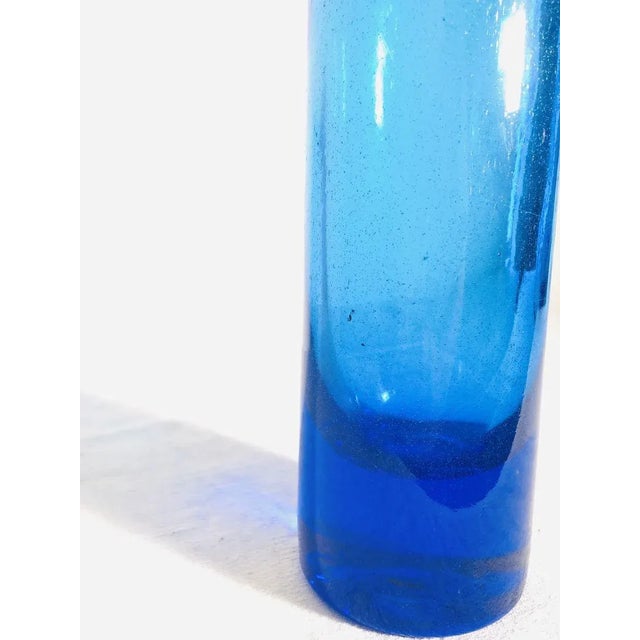 Vintage Scandinavian Glass Cylinder Vase, 1970s, in Good conditions. Designed 1970 to 1979