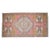 a Vintage Turkish Small yastik rug, rose color background rug perfect for entryway, bath or in front of the kitchen sink....