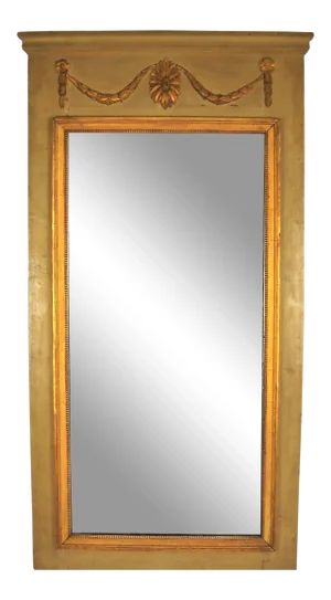 Period Louis XVI Painted Trumeau Mirror