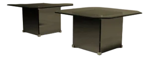 Mirrored Glass Coffee Tables, 1980s, Set of 2