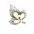 1990s 1990s Mikimoto Estate Akoya Pearl Leaf Brooch Pin Sterling Silver For Sale - Image 5 of 6