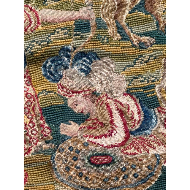 Gold Antique 18th Century French Needlepoint Tapestry For Sale - Image 8 of 18