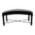 1980s Post Modern Black Leatherette & Brass Bench For Sale