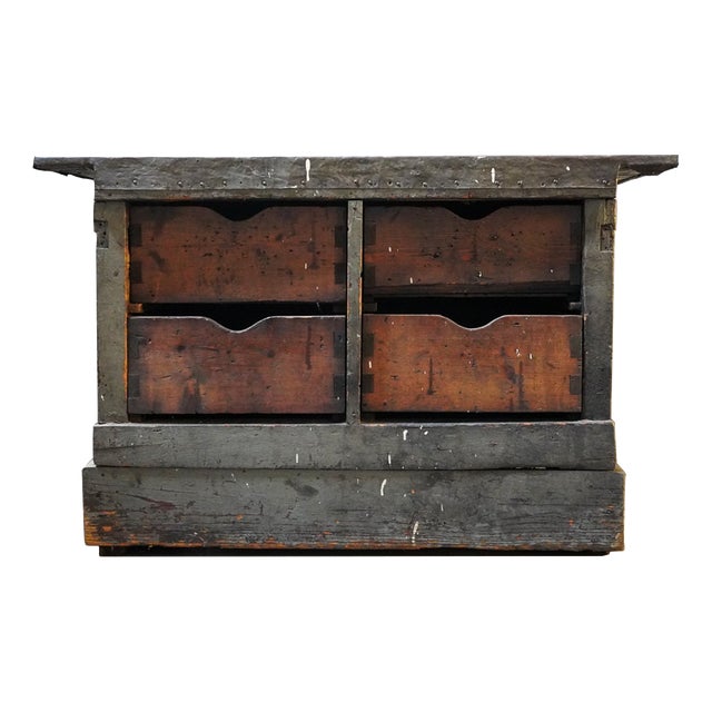 Industrial Wooden Sideboard, 1900s For Sale