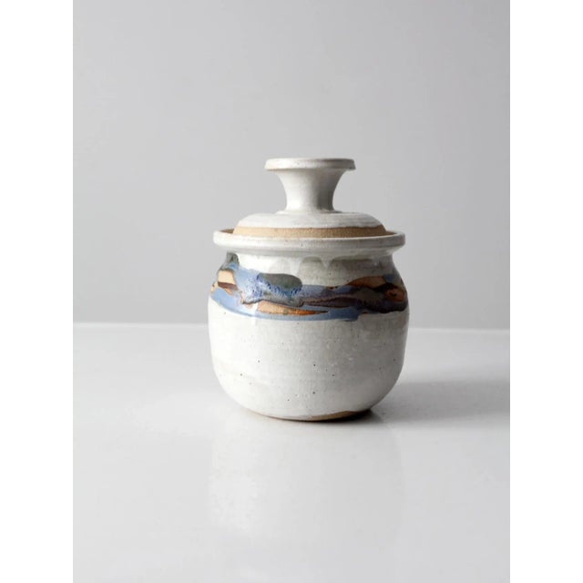 Vintage Studio Pottery Jar For Sale - Image 4 of 11