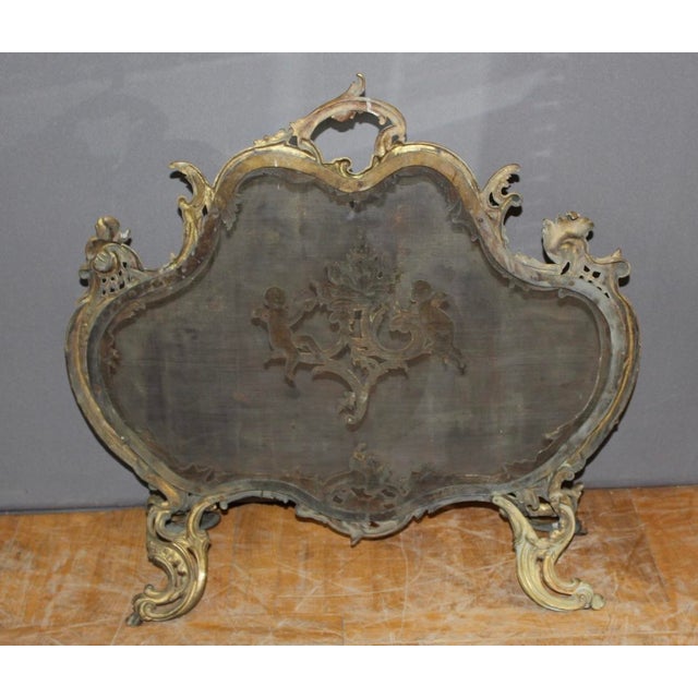 Louis XV Bronze Fireplace Screen, 1800s For Sale - Image 9 of 11