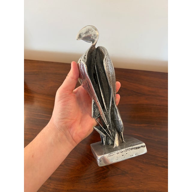 Mid-Century Modern Mid Century Modern Brutalist Metal Bird Sculpture For Sale - Image 3 of 12