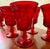 Fostoria Mid 20th Century Fostoria Jamestown Ruby Red Water Goblets - Set of 5 For Sale - Image 4 of 12
