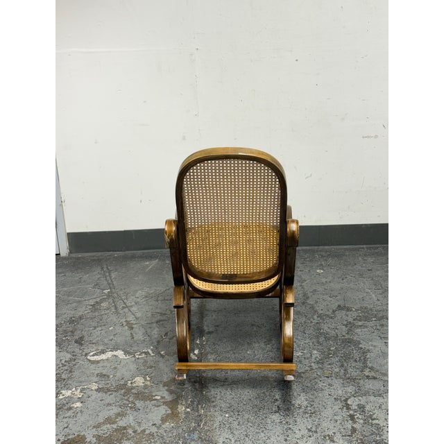 Late 20th Century Vintage Thonet Style Bentwood Rocking Chair For Sale - Image 5 of 12